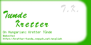tunde kretter business card